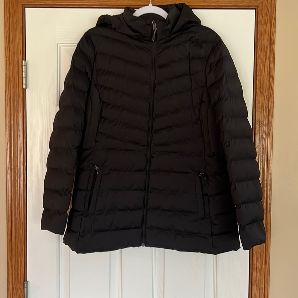 32degrees heat puffy black coat ladies XL